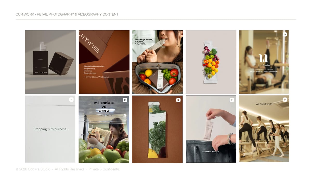 Retail social media and content work by Oddly