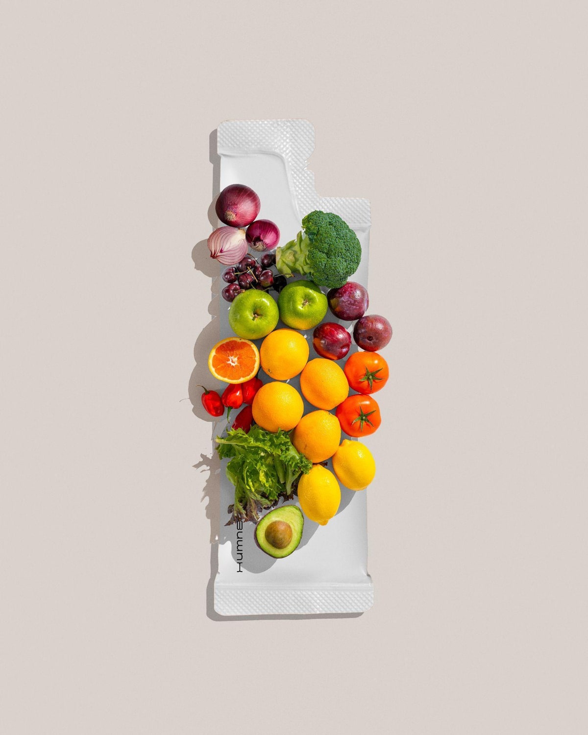 Colourful product styling for a wellness campaign
